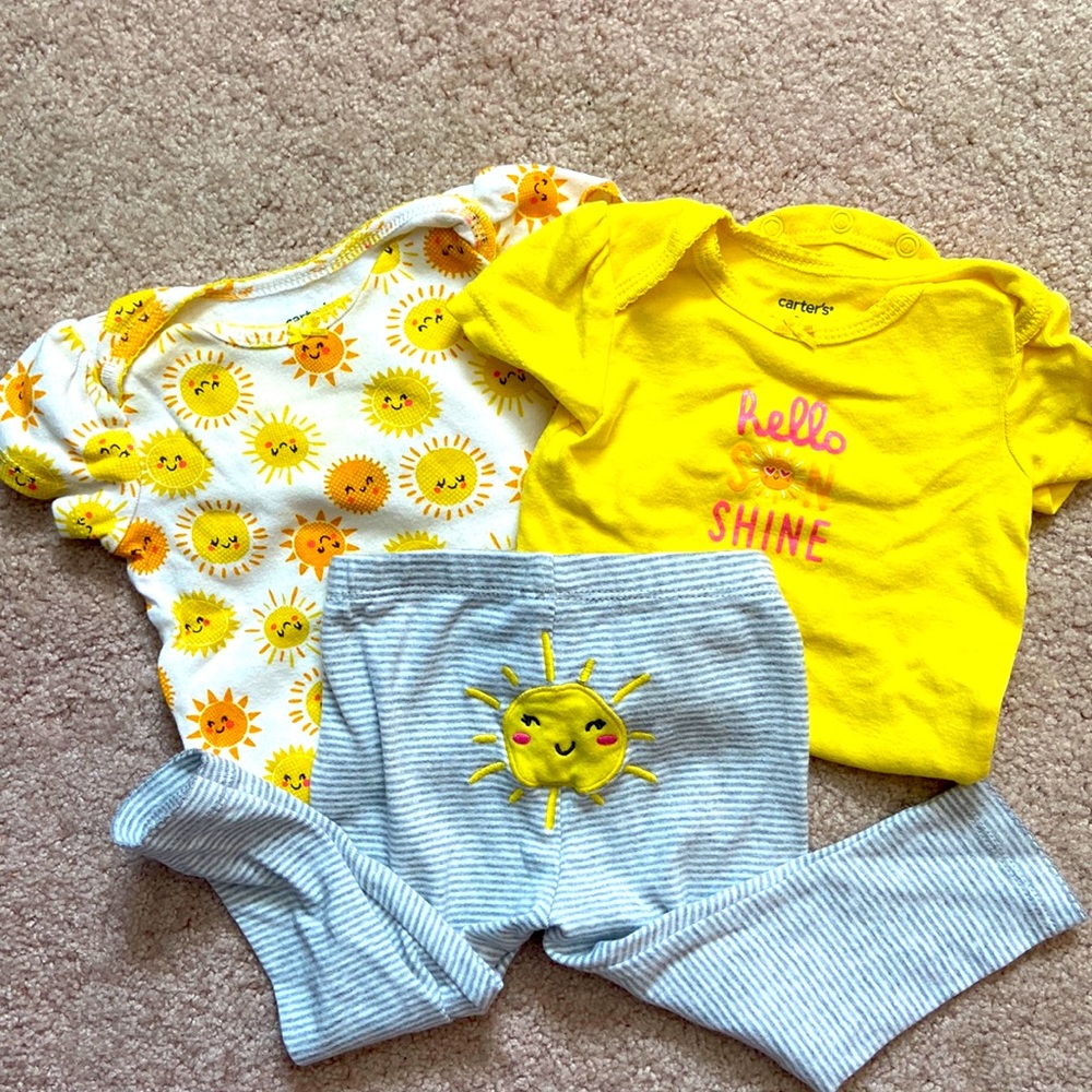 Two onsies with matching pants